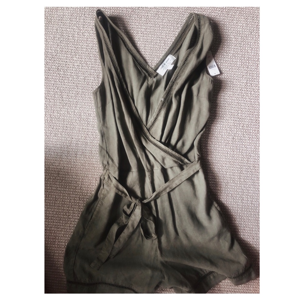 Brand new/ w Tags Anthropologie Army green Romper